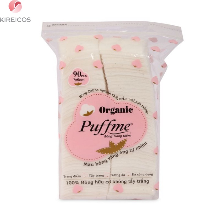 [Hcm]Bông Tẩy Trang Puffme Organic 90 Miếng