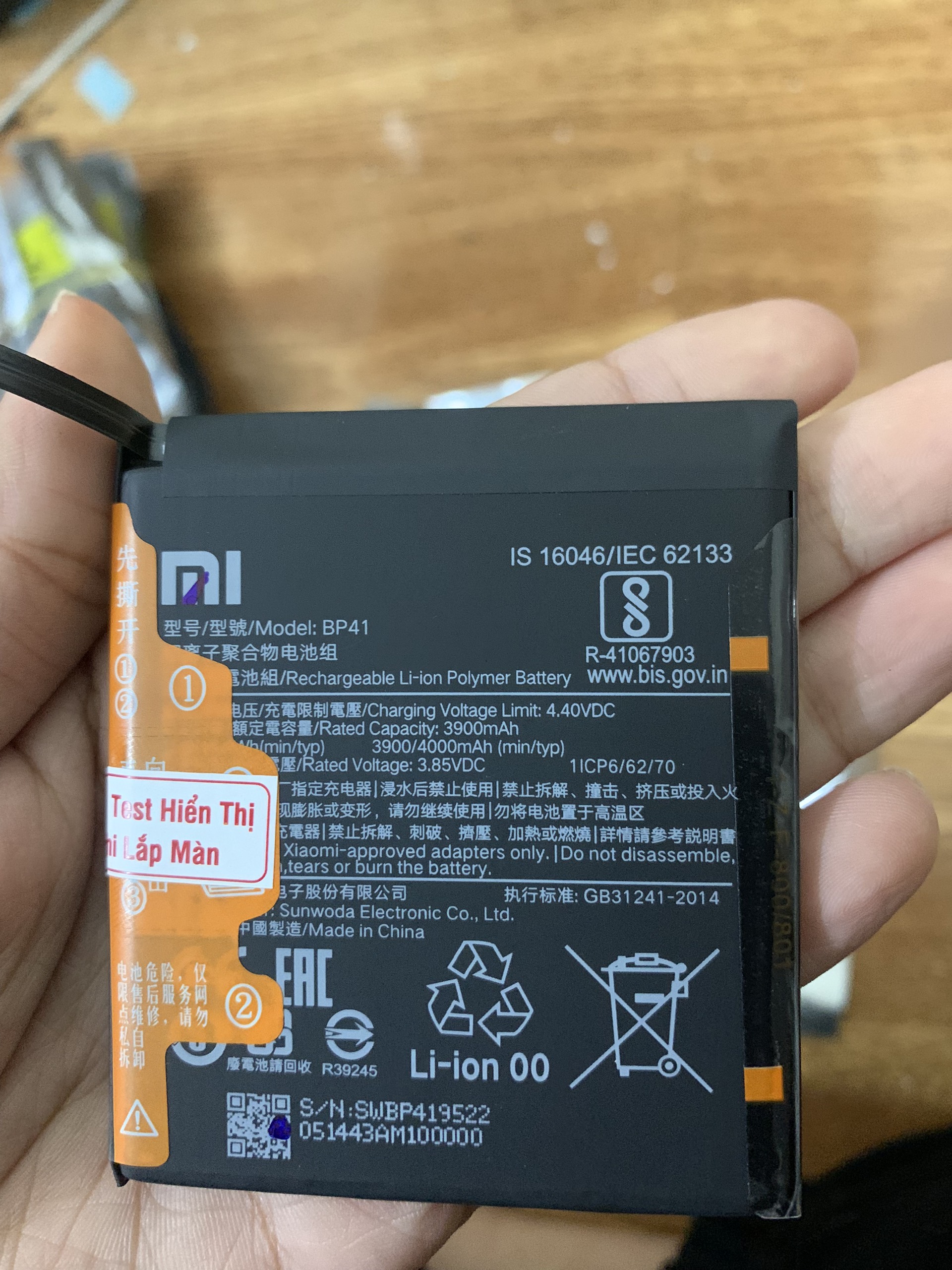 Pin Xiaomi BP41 / Mi 9T / Mi9T / Redmi K20 Pro / Redmi K20Pro tặng bộ sửa và keo dán b7000. kèm bộ s
