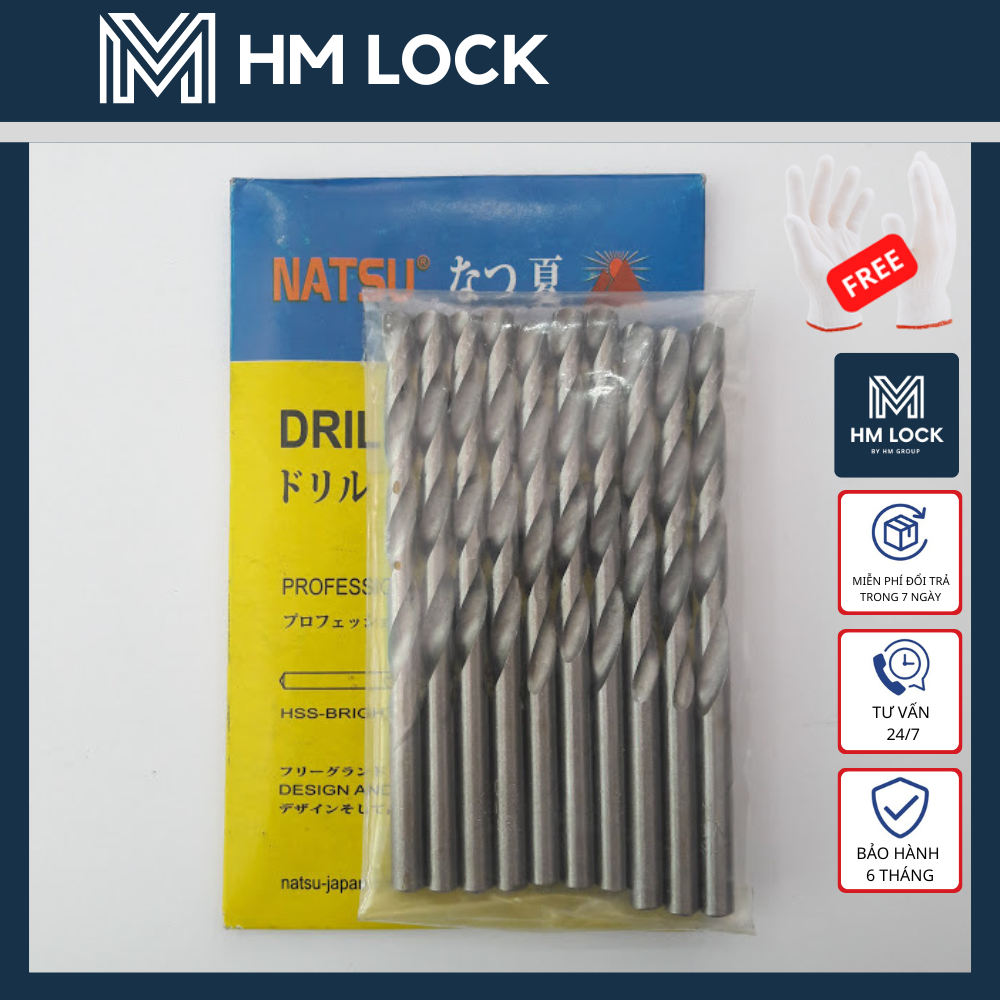 COMBO 10 MŨI KHOAN SẮT CHUYÊN DÙNG KHOAN THÉP SẮT - HM LOCK