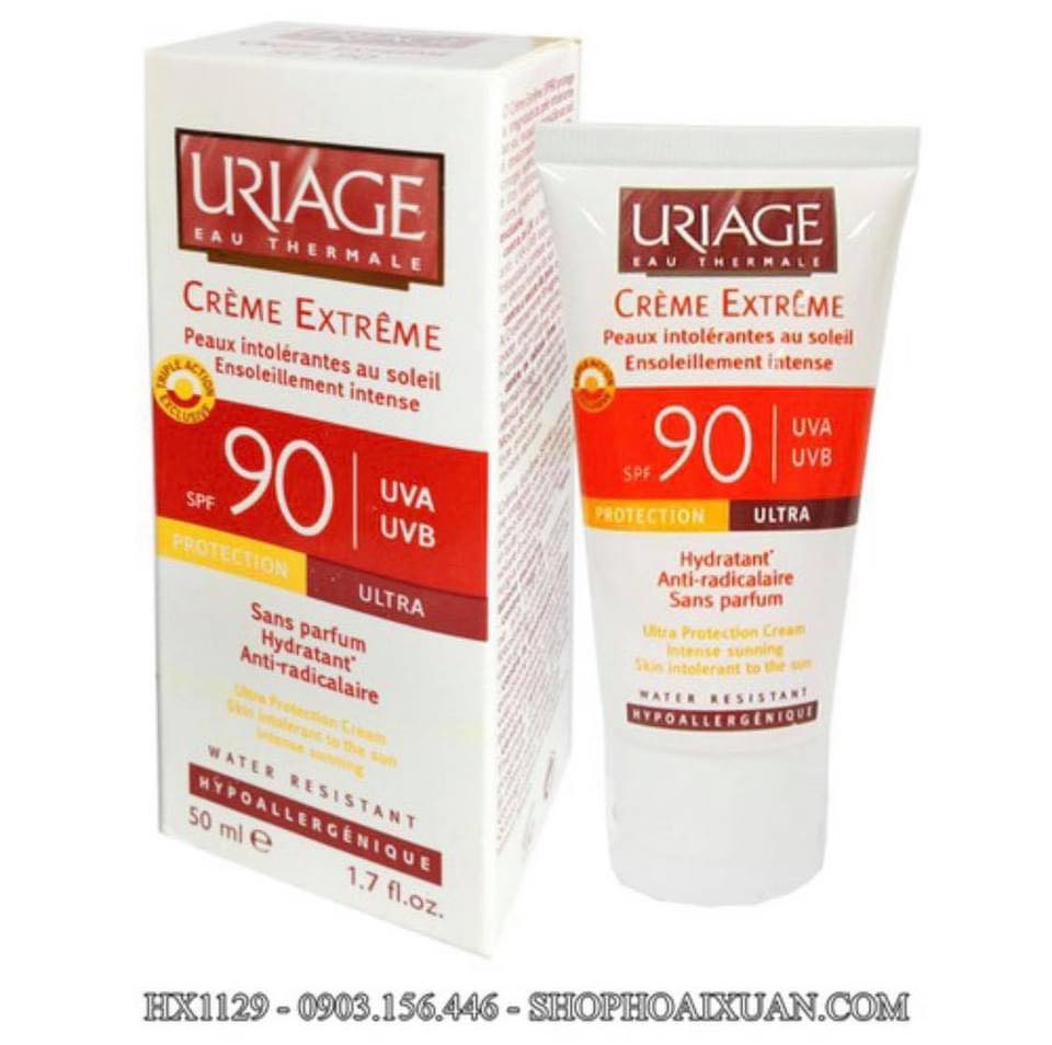 [Hcm]Kem Chống Nắng Uriage Extreme Fluid Spf90 Trang Điểm Kem Che Khuyết Điểm (Không Vỏ Hộp) - Hx1129