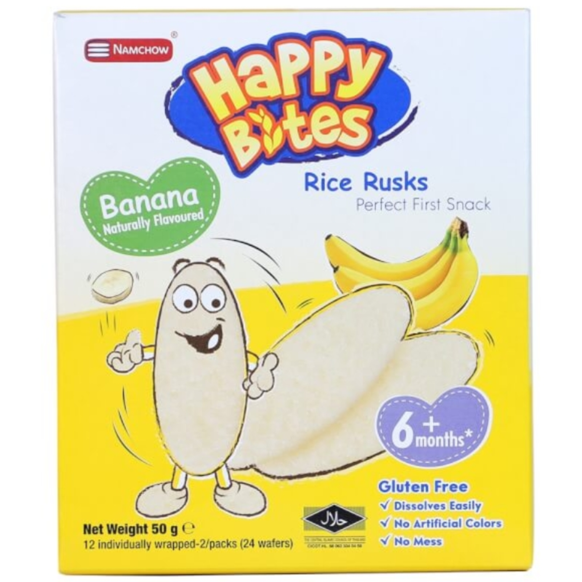 Bánh Gạo Ăn Dặm Happy Bites Giòn Xốp Dễ Tan Cho Bé Từ 6 Tháng Đủ Vị - Bibo Mart