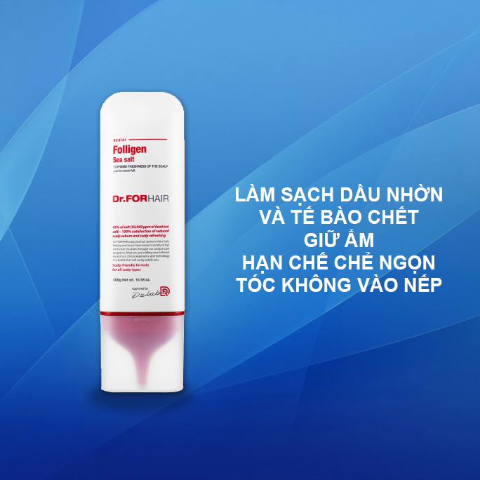 Tẩy Tế Bào Chết Da Đầu Dr.forhair Chuyên Sâu Sạch Nhờn Giữ Ẩm Hạn Chế Chẻ Ngọn Dr For Hair Sea Salt Scaler