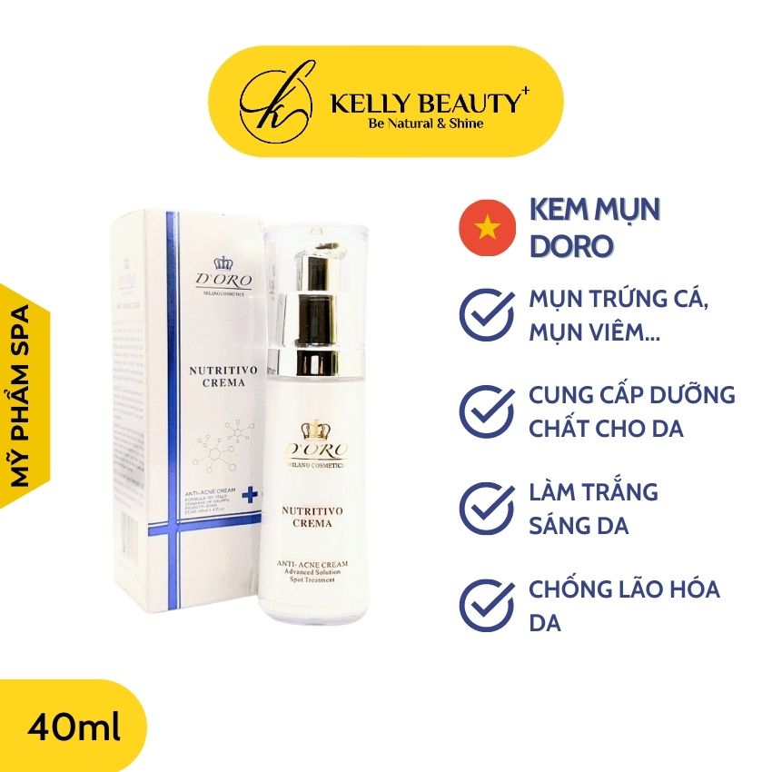 Kem Triệt Mụn Doro 40Ml - Sạch Mụn Dịu Da Giảm Sưng Tấy Thâm Sau Mụn Giảm Tiết Bã Nhờn | Kelly Beauty