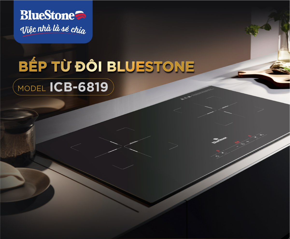 [Trả Góp 0%] Bếp Từ Đôi BlueStone ICB-6819 4000W - Miễn Phí Lắp đặt cắt đá - HCM Hà Nội và 7 tỉnh th