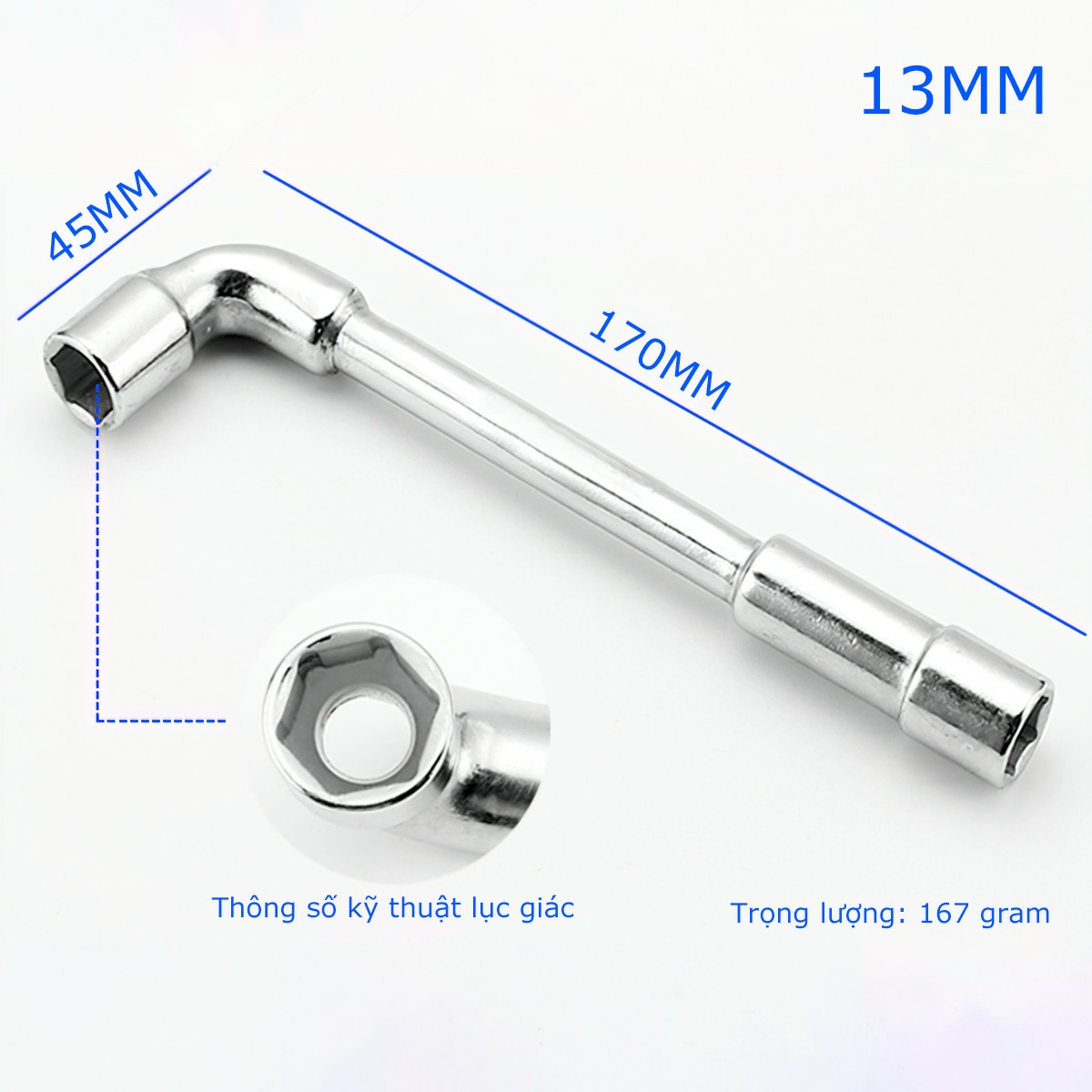 Cần Điếu Đủ Số Lục Giác Chính Hãng 6-19mm tay vặn chữ L BEAU4