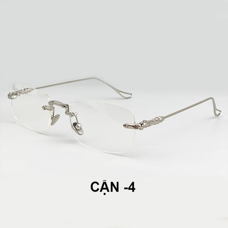 Gọng Kính Cận Kính Giả Cận Nam Nữ Gọng Khoan Mắt Chữ Nhật Không Viền Sang Trọng Thanh Lịch Cứng Cáp 