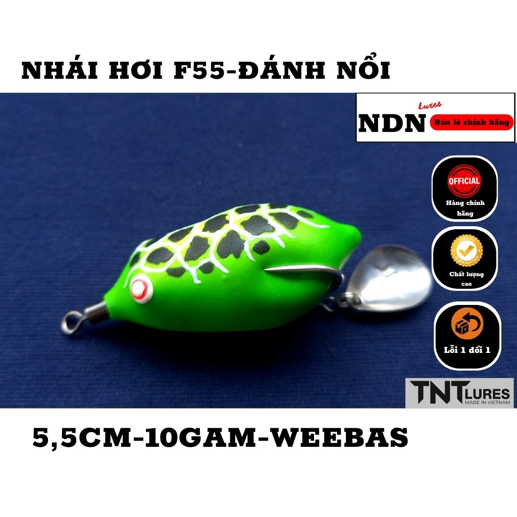 Mồi lure NHÁI HƠI F55 TNT Lures mồi giả câu cá lóc dài 55cm nặng 10g action NỔI