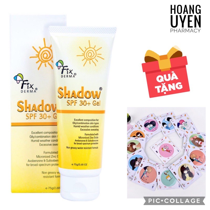 Gel Chống Nắng Fixderma Shadow 30+ - Tube 75Gr (Fix Derma)