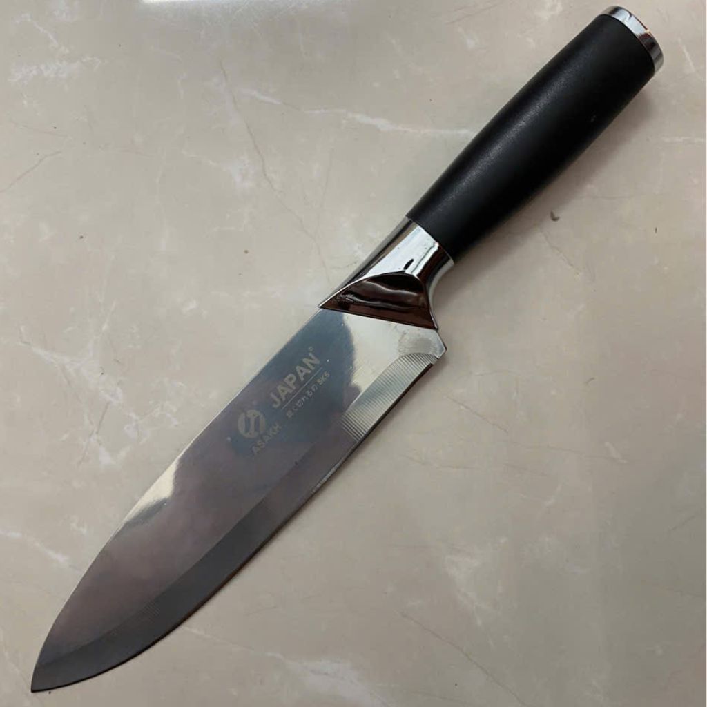 DAO NHẬT LƯỠI INOX CHỐNG GỈ SÉT-Dao cắt thịt đông - dao thái thịt của Nhật-Kt: Dài 300mm kt lưỡi: 18