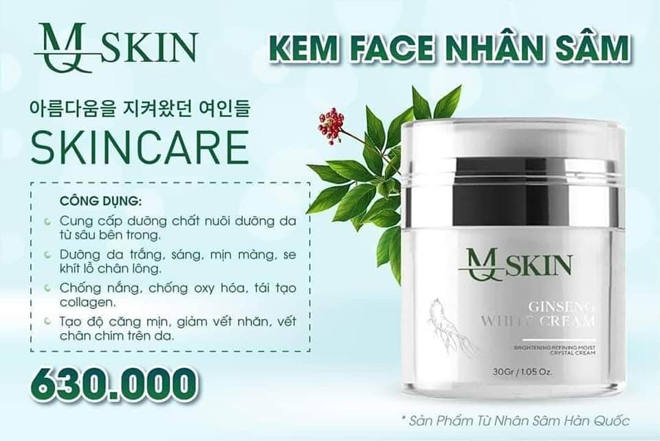 Kem Face Nhân Sâm Mqskin - Kem Dưỡng Da Nhân Sâm Hàn Quốc - Hàng Chính Hãng