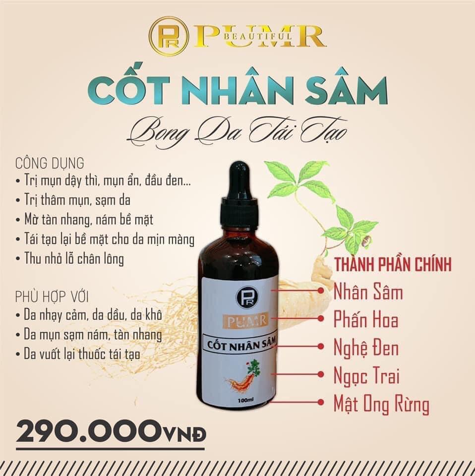 Mỹ Phẩmmụn Thâm Námdưỡng Trắngbộ Đôi Cốt Nhân Sâm Và Kem Face Tái Tạo