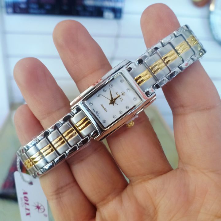 Đồng hồ Nữ Aolix AL9046L mặt chữ nhật nhỏ xinh kính sapphire chống nước 3ATM