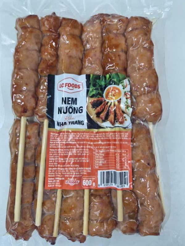 NEM NƯỚNG NHA TRANG LCFOOD - túi 600g 12 cây (giao tphcm)