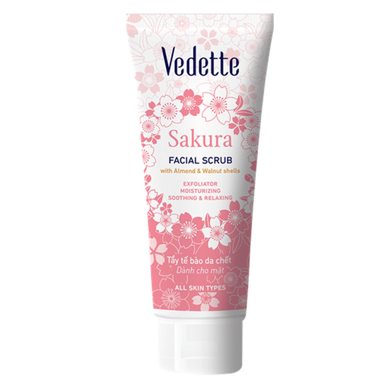 Kem Tẩy Tế Bào Chết Hương Hoa Anh Đào Vedette Sakura Facial Scrub 50Ml