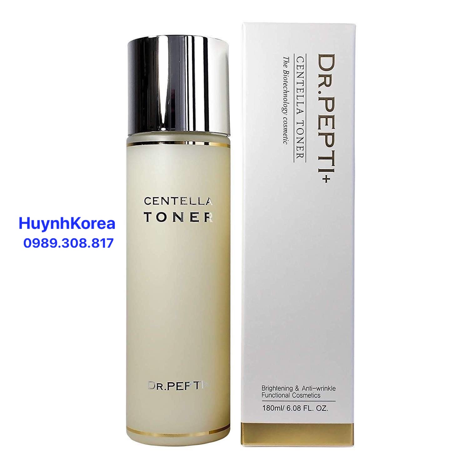 Toner trắng da siêu căng bóng Dr. Peptit 180ml nội địa Hàn