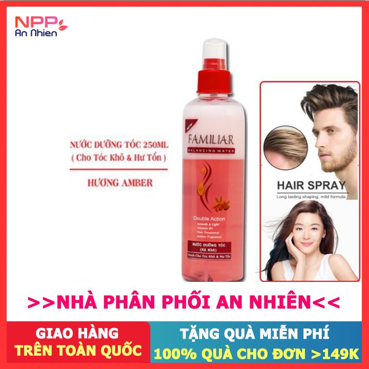 Nước Dưỡng Tóc Familiar 2 Lớp Hồng Amber 250Ml - Npp An Nhiên