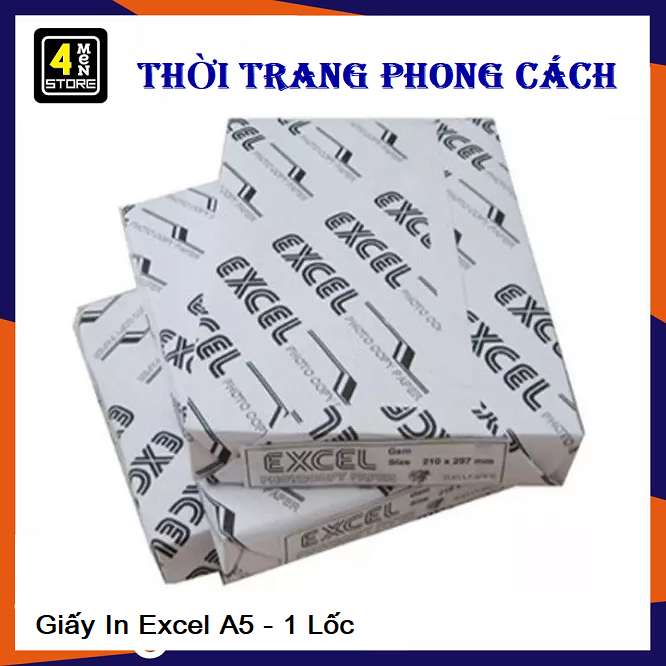 ⚡ Xã Hàng ⚡Giấy A4 Excel 70gsm 1 Ram. 400 tờ / Ram. Thích hợp dùng trong Văn Phòng - Giấy In Excel A