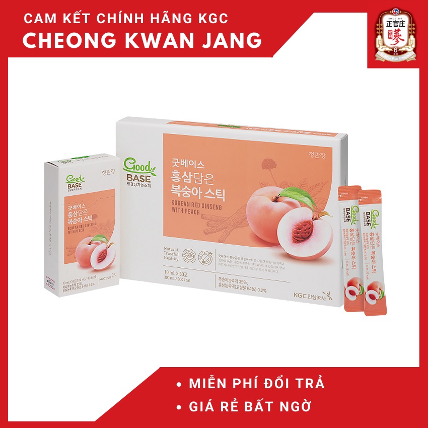 Good Base Hồng Sâm Chứa Đào Cheong Kwan Jang - Khoẻ Cho Mắt Ngăn Ngừa Lão Hóa Giảm Chứng Táo Bón