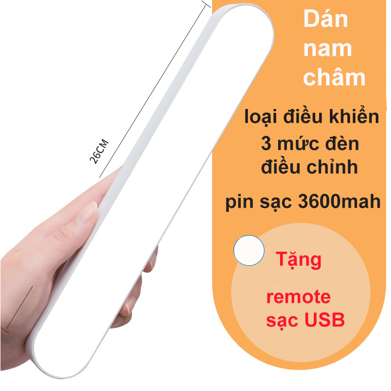 Đèn Dán Tường Đèn LED Bàn Học Đọc Sách Tích Điện Bảo Vệ Mắt Không Chiếm Không Gian Điều Khiển Hẹn Giờ Thông Minh