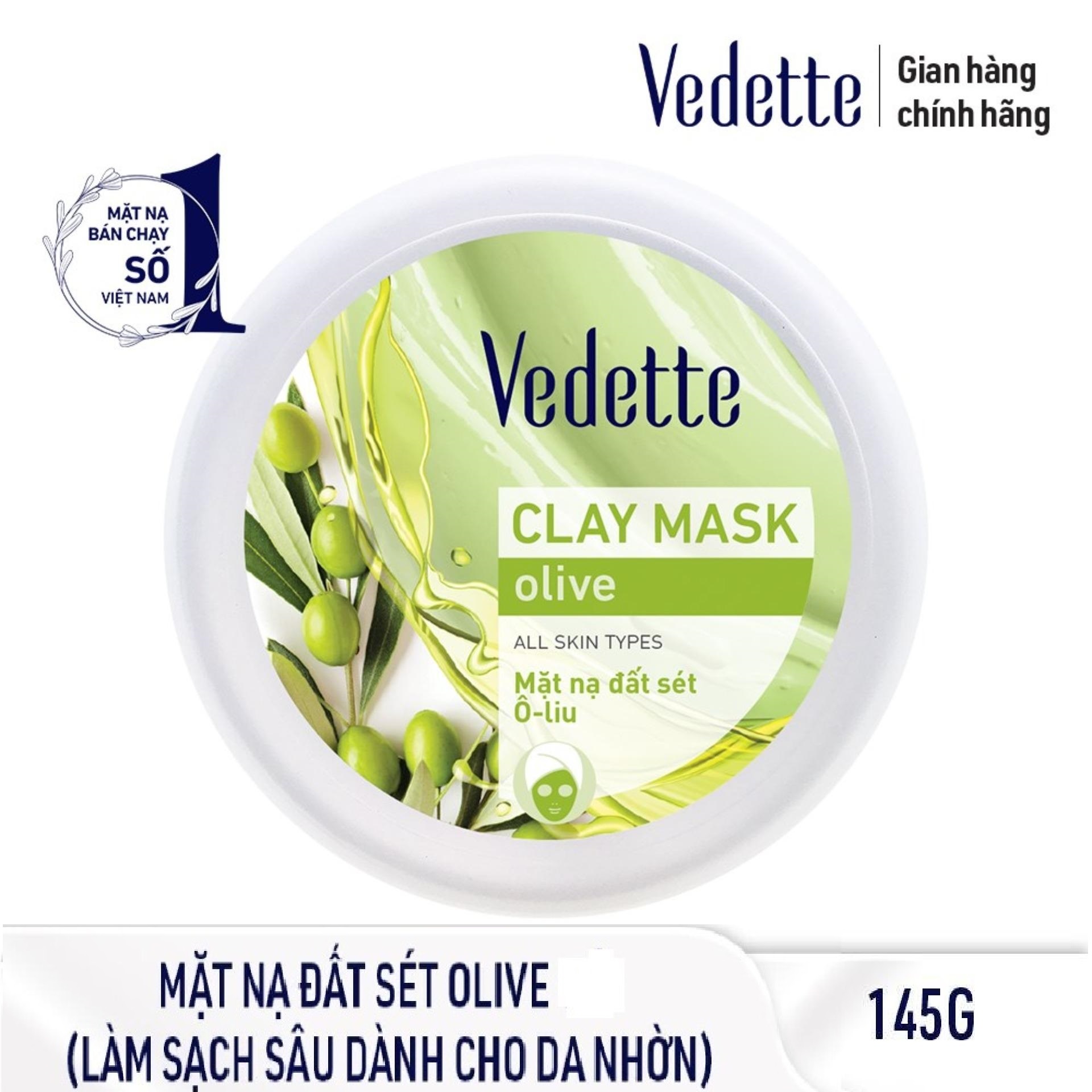 Mặt Nạ Đất Sét Olive 145G Vedette - Thanh Lọc & Giảm Căng Thẳng