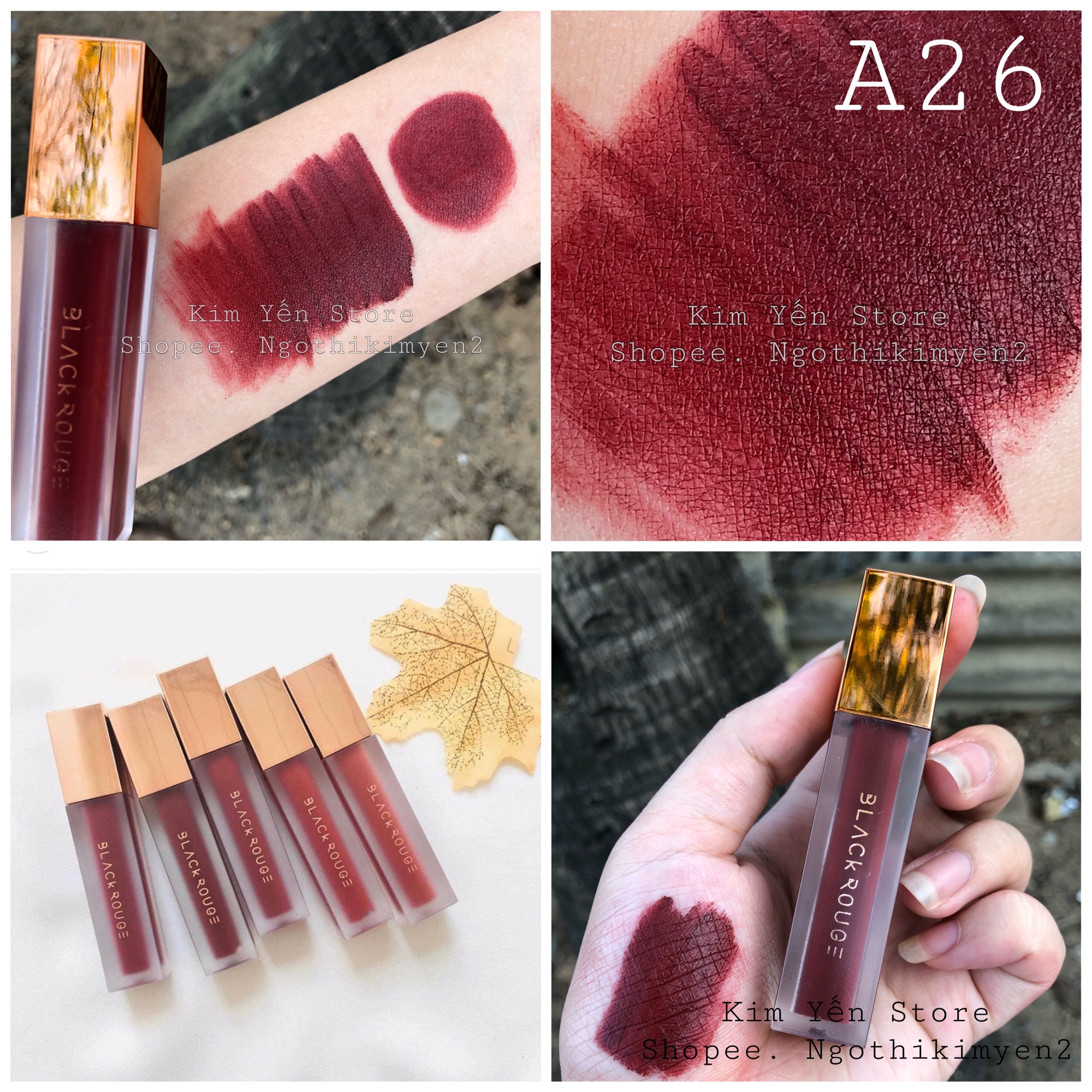 Son kem Lì Black Rouge Air Fit Velvet Tint  ver 5  Chất lỳ không gây khô môi Có giấy kiểm định không chì  ẢNH THẬT ( KÈM VIDEO THẬT )