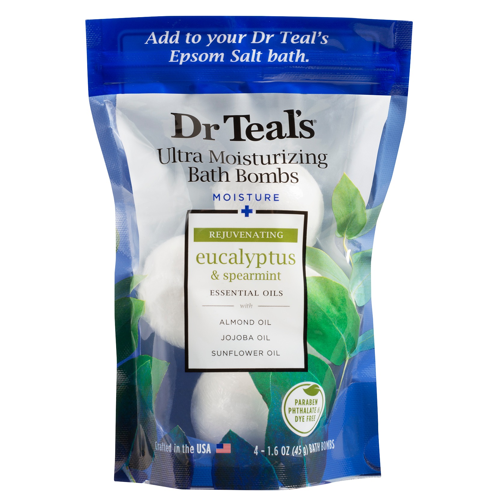 [HCM]Bom tắm Dr Teals Eucalyptus & Spearmint Ultra Moisture Bombs 5viên bill Mỹ