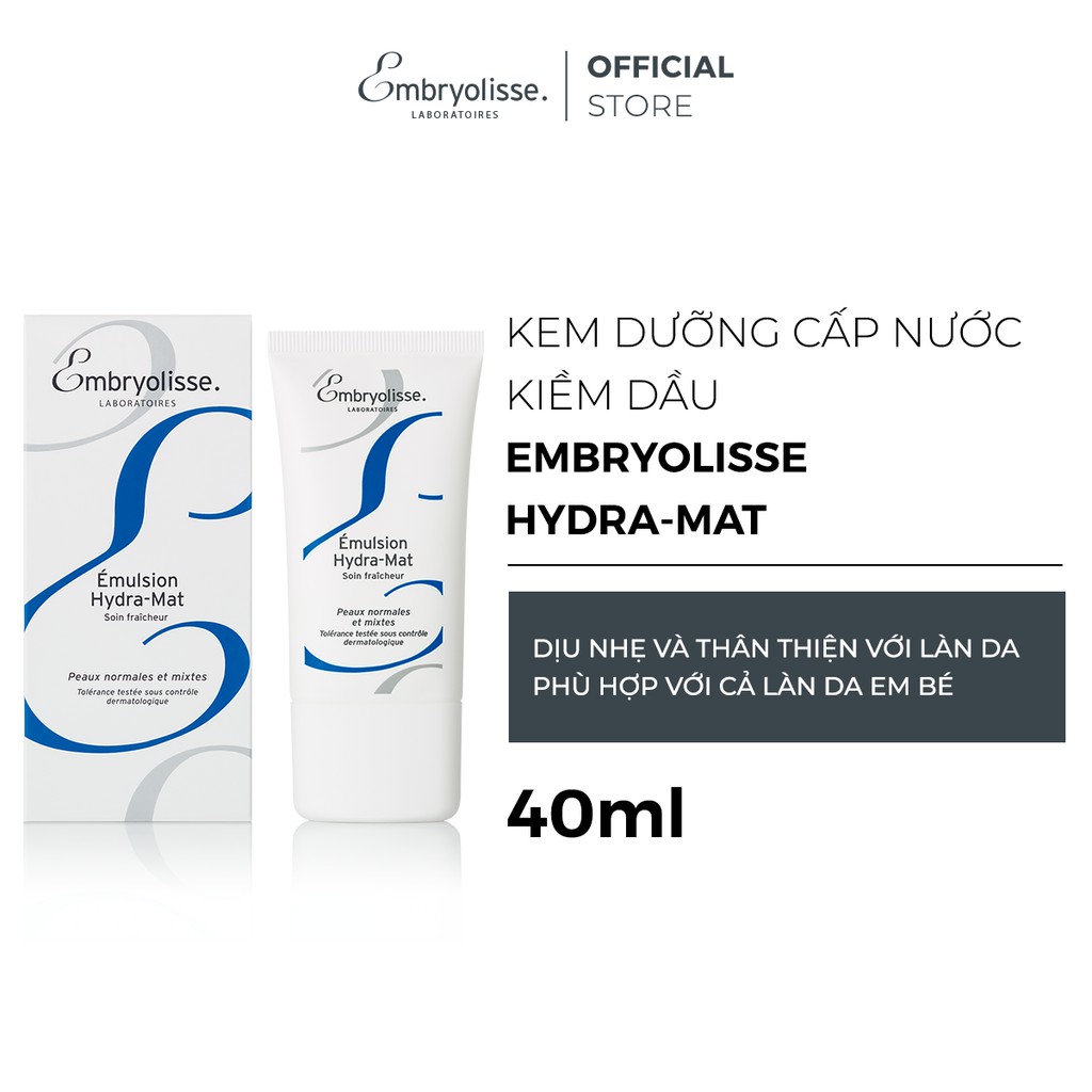 [Hcm]Kem Dưỡng Cấp Nước Kiềm Dầu - Embryolisse Émulsion Hydra - Mat 40Ml