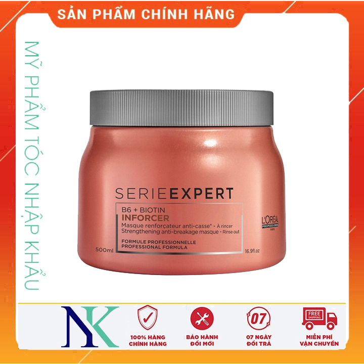 [Hcm]Dầu Hấp Tăng Cường Cho Tóc Gãy Rụng Loreal Inforcer 500Ml