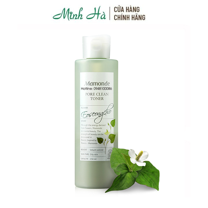 Nước hoa hồng diếp cá Mamonde Pore Clean Toner 250ml