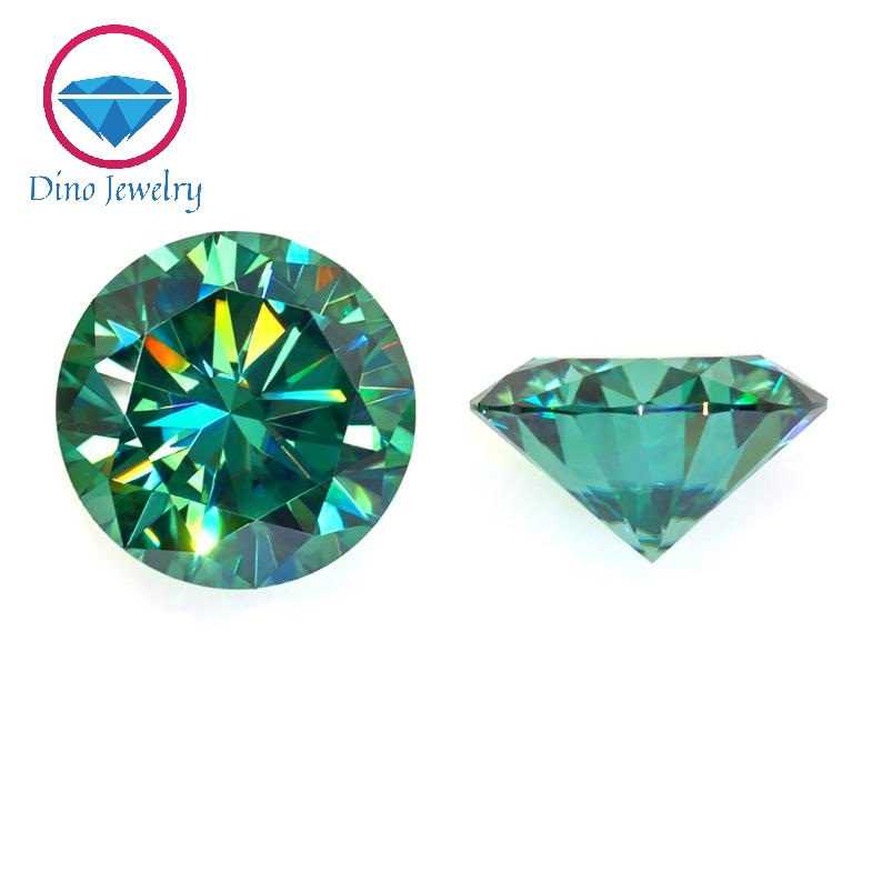 (Size 5.0 ly) Kim cương nhân tạo Moissanite màu xanh lá - Độ tinh khiết FL