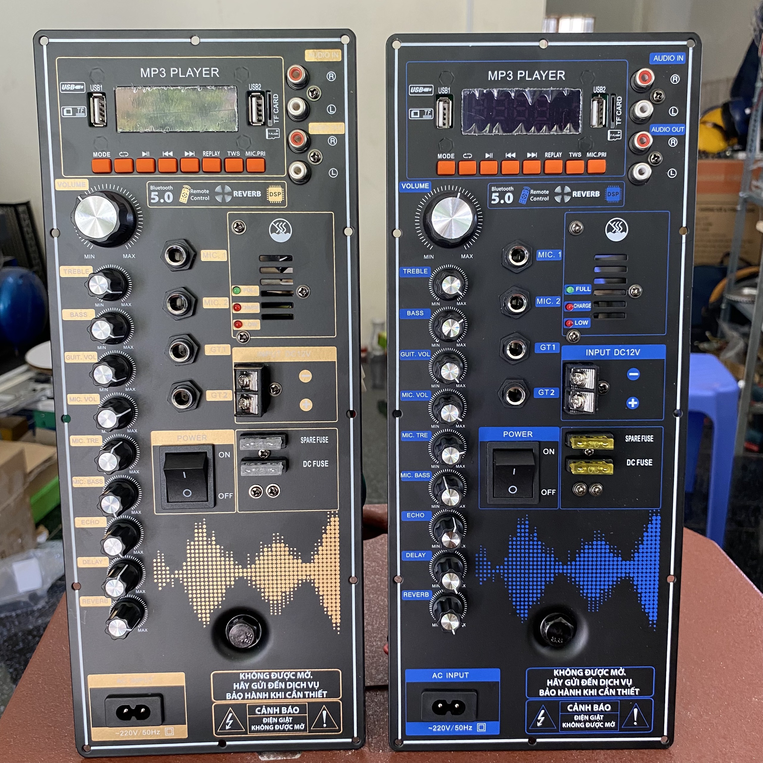 Mạch Loa Kéo DSP T15, T20 Echo Reverb Chống Hú cho loa 4 Tất, 5 Tất