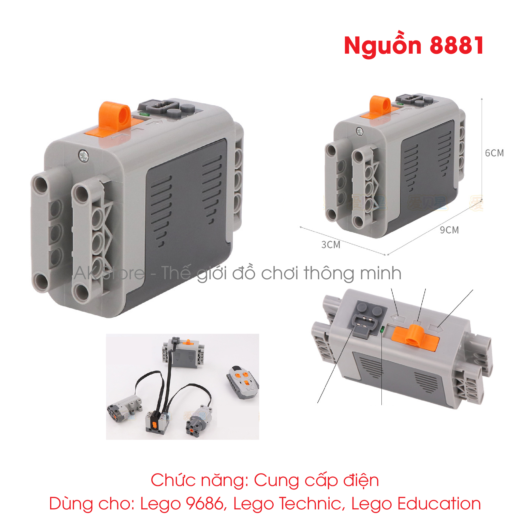 Động Cơ Lego Điều Khiển Từ Xa Dùng Cho Lego 9686 Lego Technic Lego Education Tín Hiệu Tối Đa 10M