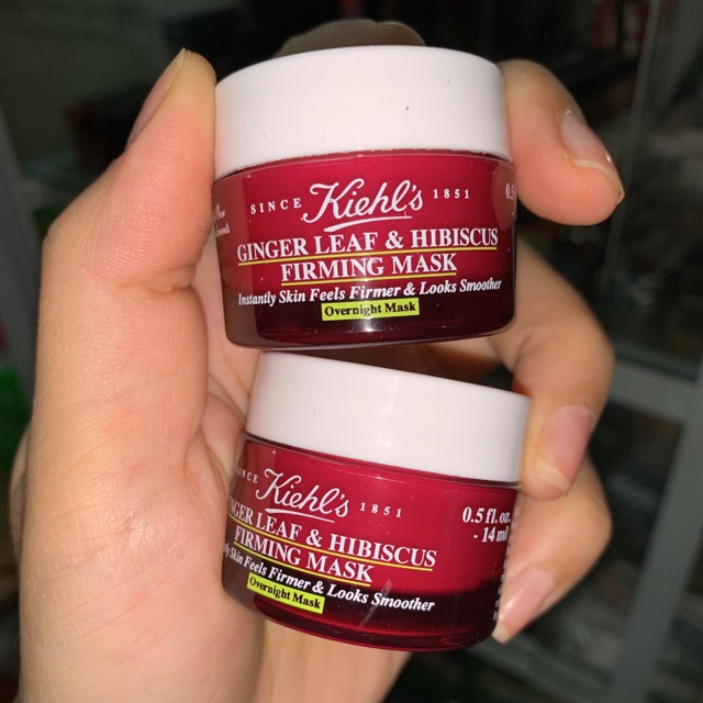 [Hcm][Auth 1000%] Kiehl Mini Mặt Nạ Gừng Kiehls Ginger Leaf & Hibiscus Firming Mask Gừng 14Ml Date 11/2021