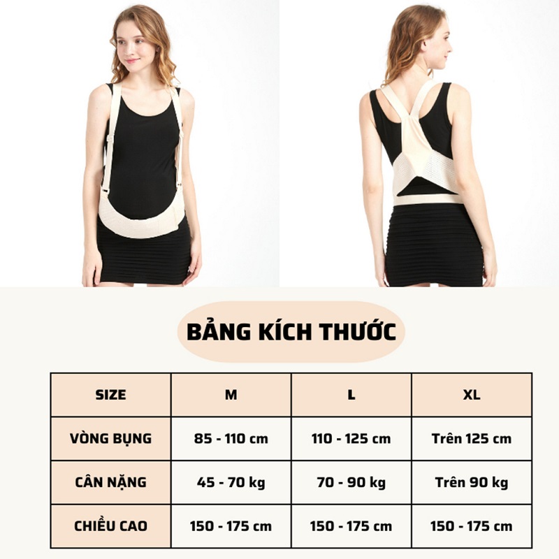 Đai Nâng Đỡ Bụng Bầu DB01 Hỗ Trợ Giảm Đau Lưng Chống Rạn Bụng Dây Co Dãn 4 Chiều Vô Cùng Thoải Mái