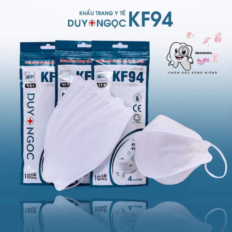 Khẩu trang KF94 4 Lớp DUY NGỌC Mask chống Bụi Mịn Và Kháng Khuẩn Công Nghệ Hàn Quốc  đạt tiêu chuẩn ISO hàng loại 1
