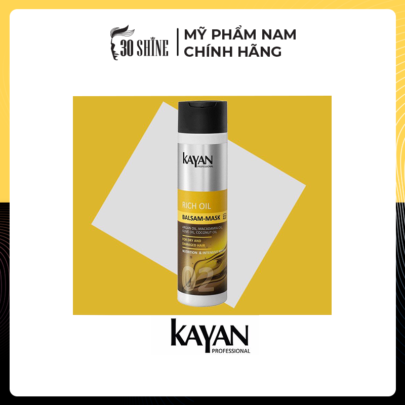 30Shine Dầu Xả Kayan Rich Oil Dành Cho Tóc Khô Gãy Rụng 250Ml