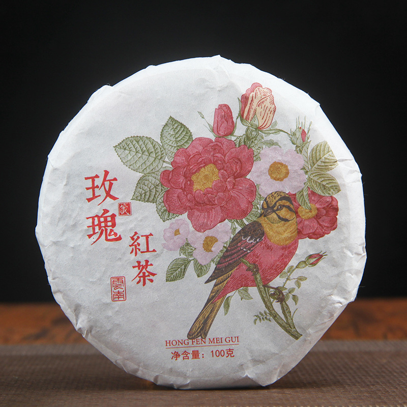 BÁNH TRÀ 100 GRAM HỒNG TRÀ MAI KHÔI VÂN NAM (HƯƠNG HOA HỒNG NĂM SẢN XUẤT 2023)