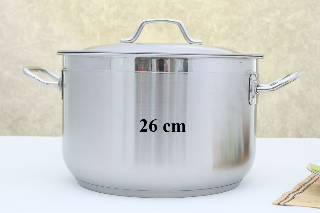 Nồi Luộc gà inox 430 đáy 3 lớp nắp inox Fivestar dùng được mọi loại bếp từ, bếp hồng ngoại, bếp gas, bảo hành 5 năm