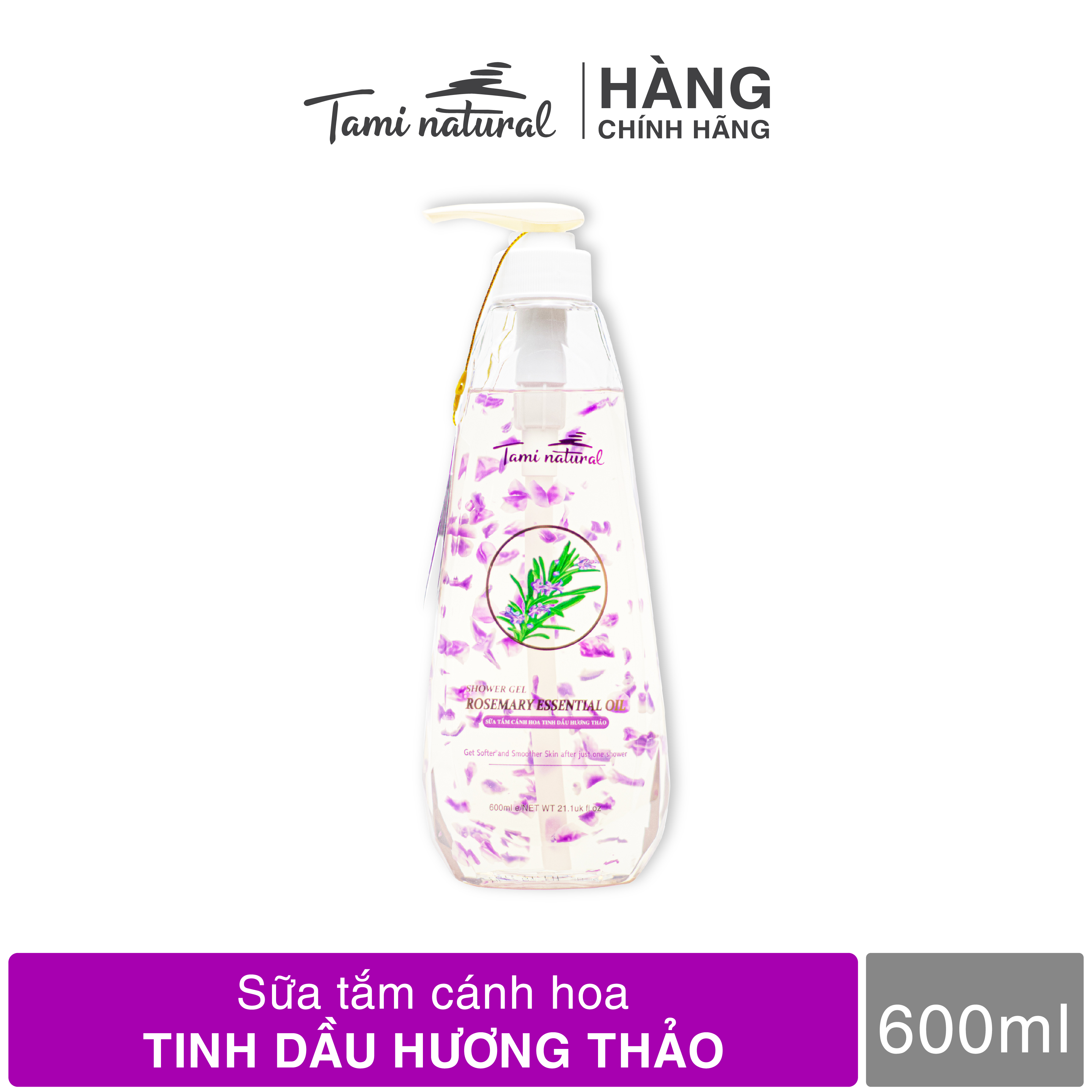 Sữa Tắm Cánh Hoa Tinh Dầu Hoa Hương Thảo (600Ml)