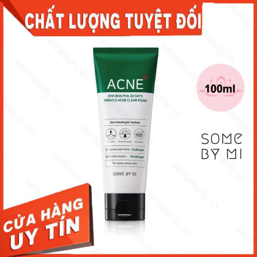 [HCM][Freeship] Sữa Rửa Mặt Cho Da Mụn Giúp Loại Trừ Ngừa Mụn Làm Trắng Da Miracle Acne Clear Foam Chính Hãng