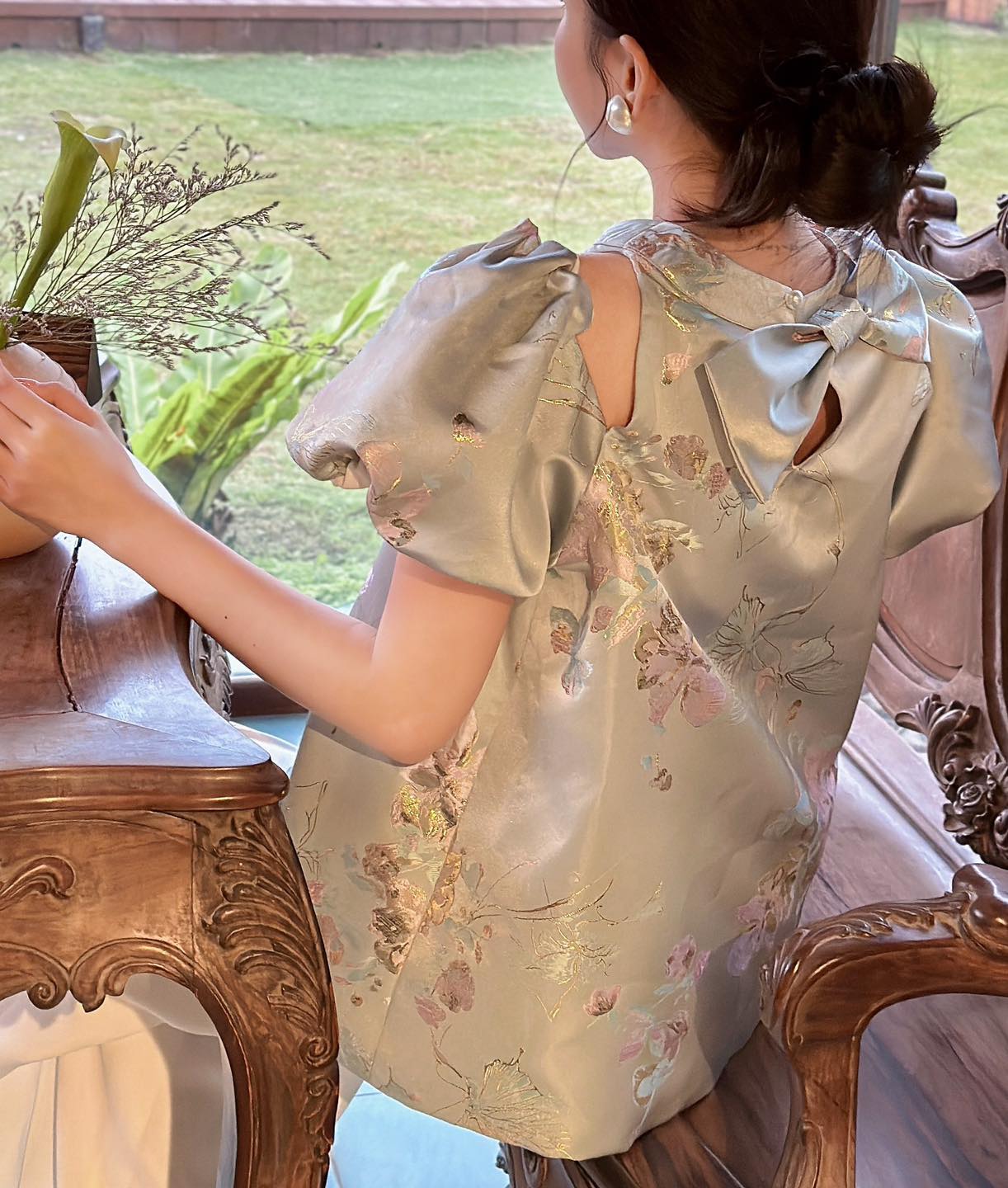 Áo tay bồng tiểu thư "Sakura Shirt " EllyClothing