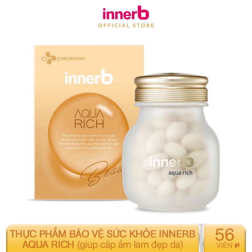 Thực Phẩm Bảo Vệ Sức Khỏe Innerb Aqua Rich Radiant Soft Skin Hỗ Trợ Giữ Ẩm Làm Đẹp Da 28G - Sản Phẩm Chính Hãng - Ilikekfood