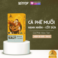 LION CAFE - Cà phê hòa tan 4in1- Muối Hạnh nhân Cốt dừa - Hộp 180g (10 gói x 18g)