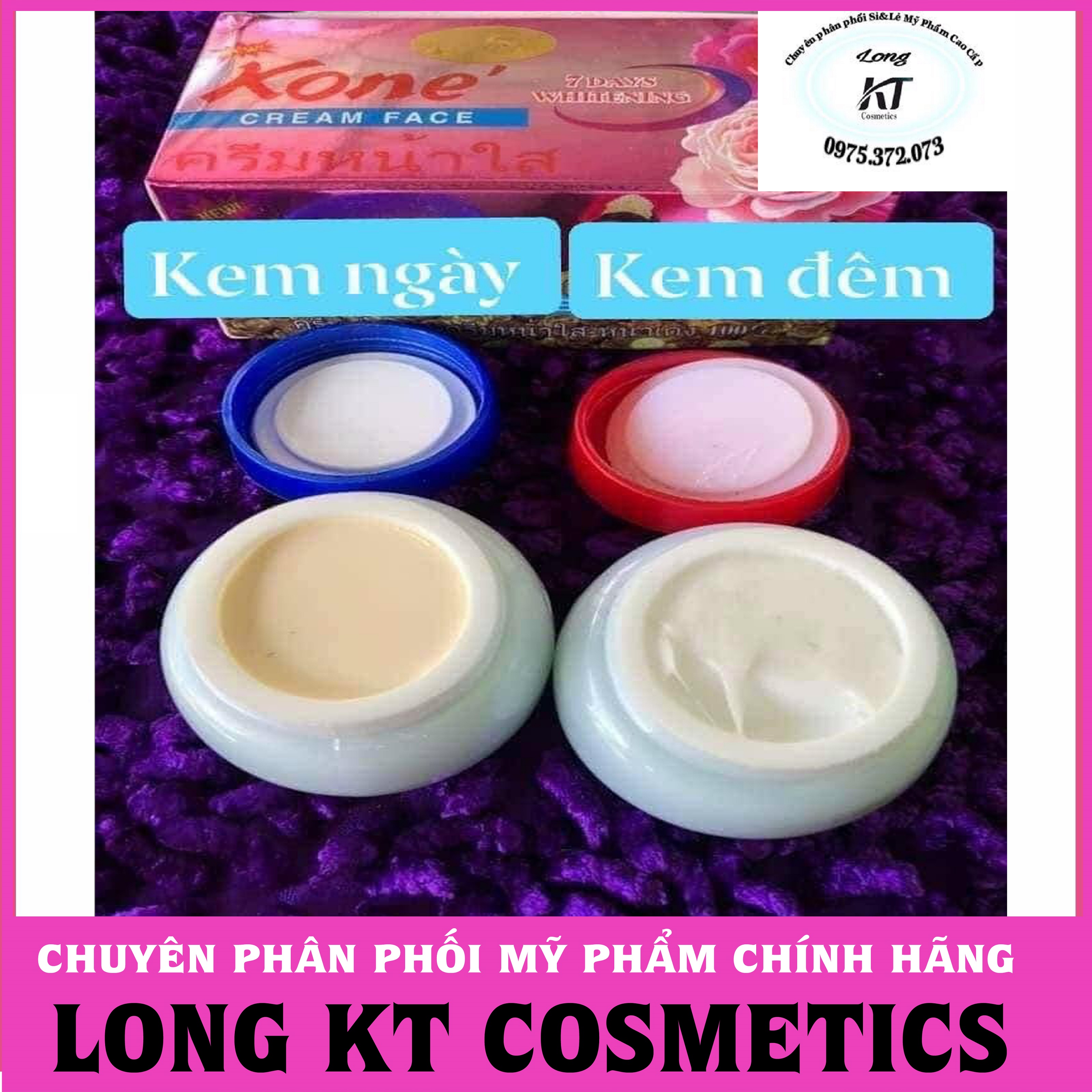 (Hàng chính hãng Thái giá sĩ) bộ đôi kem dưỡng da kone Ngày Đêm Thái Lan Se khít lỗ chân lông giảm mụn-thâm-nám-tàn nhang Dưỡng da trắng hồng tự nhiên Chống lão hoá giúp da đàn hồi