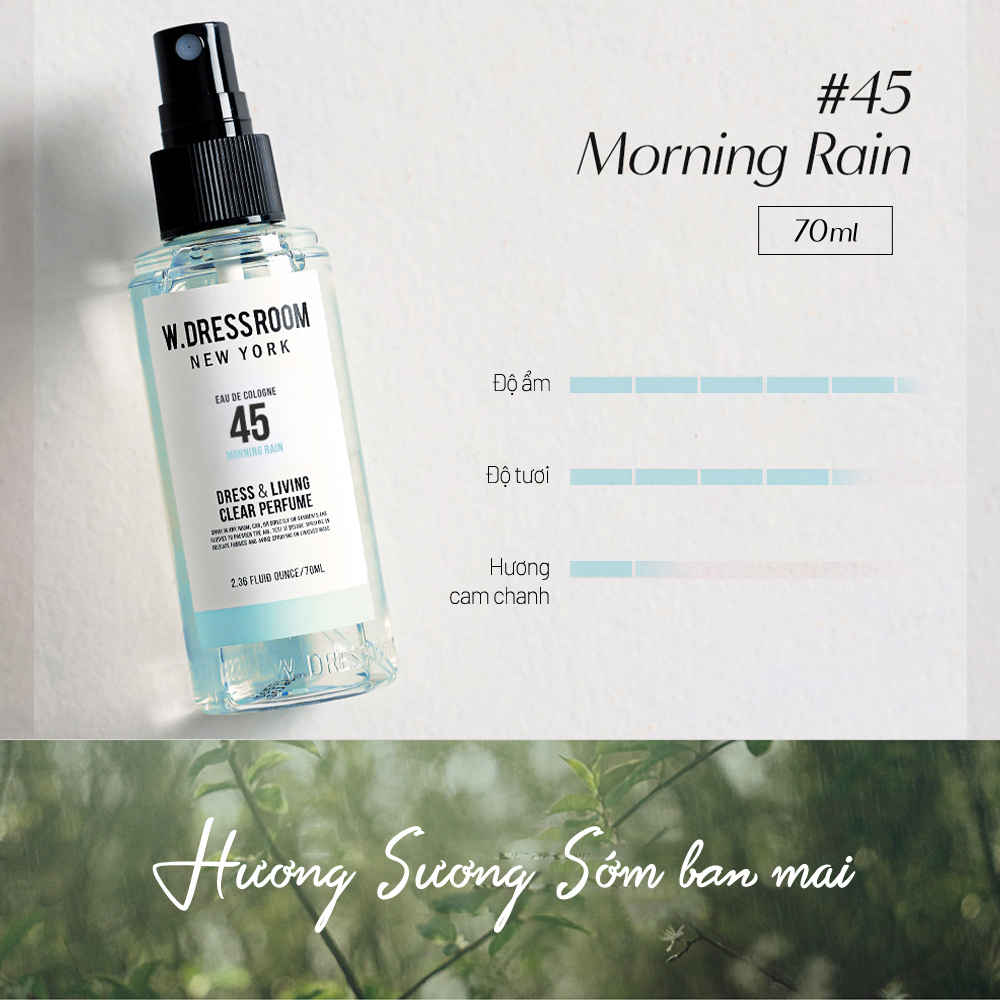 Nước hoa xịt thơm W.Dressroom 70ml mùi 97 April Cotton season 2 Hàn Quốc