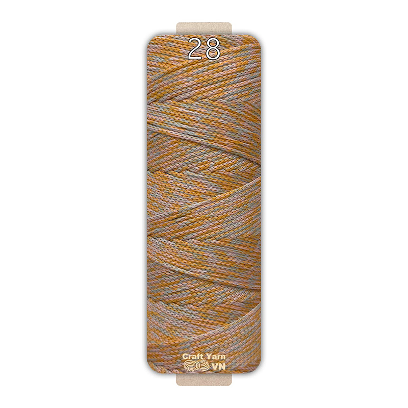 (Màu mới) Sợi dệt màu loang lõi giấy cỡ sợi 2mm 125g Craft Yarn