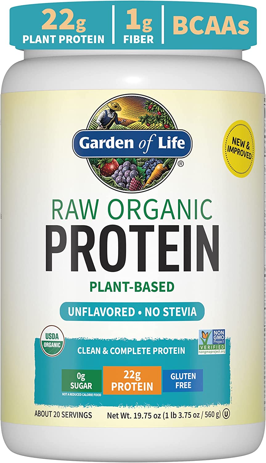 [Hoàn Tiền 15%]Bột protein thuần chay hữu cơ Garden of Life Raw Organic Protein Unflavored 560g