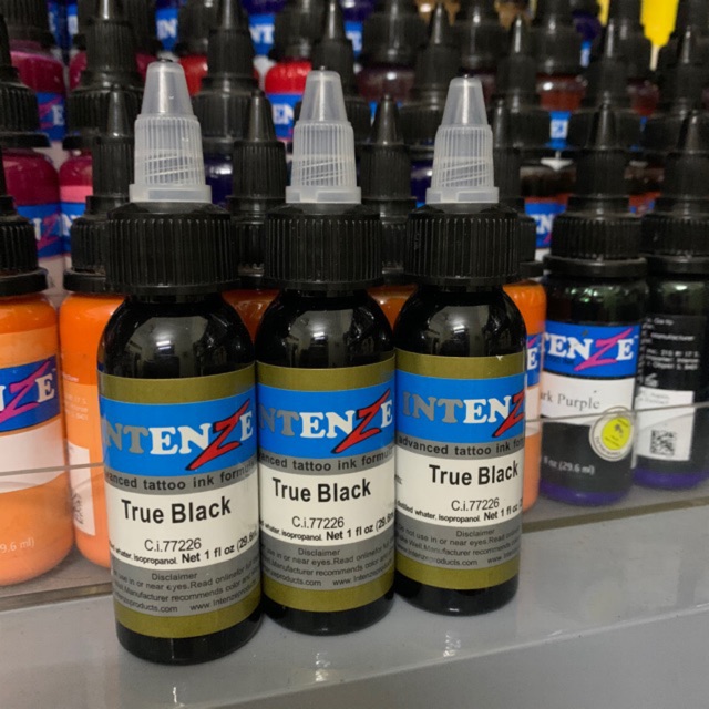 mực xăm hình màu đen intenze 30ml