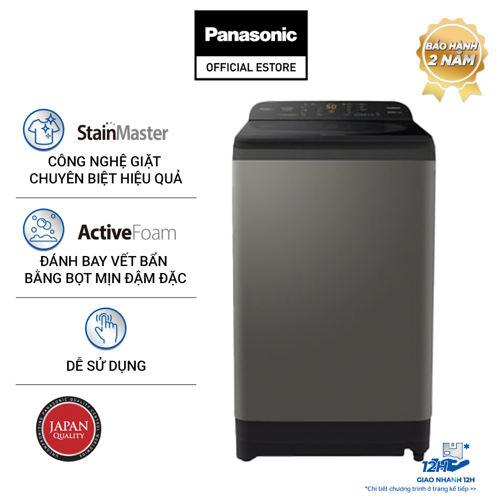 [Trả góp 0%] Máy Giặt Cửa Trên Panasonic Chăm Sóc Gia Đình 10kg NA-F100A9DRV - Bảo Hành Chính Hãng 1