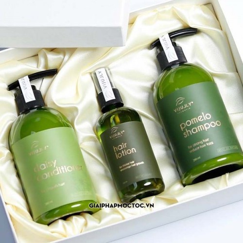 [TẶNG FREE 20K SHIP + QUÀ TẶNG]Bộ 3 Dầu Gội + Kem Xả Bưởi + Tinh dầu dưỡng tóc VIJULLY